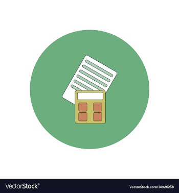 In flat design of calculator vector image