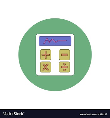 In flat design of calculator vector image