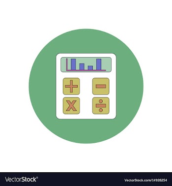 In flat design of calculator vector image
