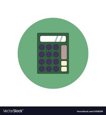 In flat design of calculator vector image