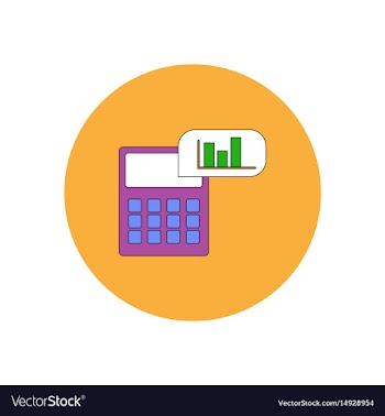 In flat design of calculator vector image