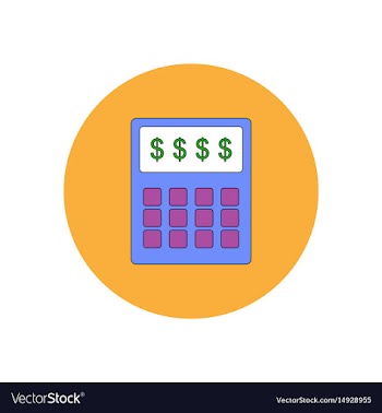 In flat design of calculator vector image