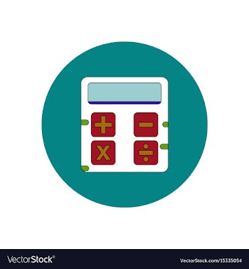 In flat design of calculator vector image