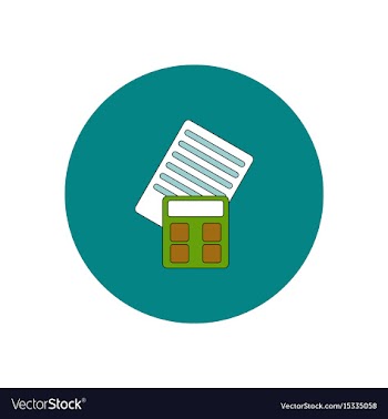 In flat design of calculator vector image
