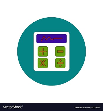 In flat design of calculator vector image