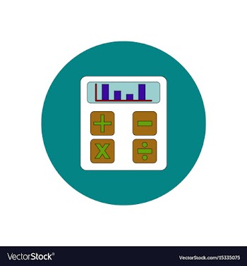 In flat design of calculator vector image