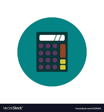 In flat design of calculator vector image