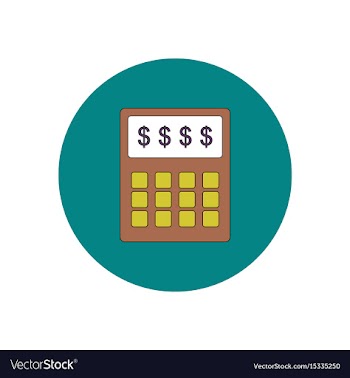 In flat design of calculator vector image