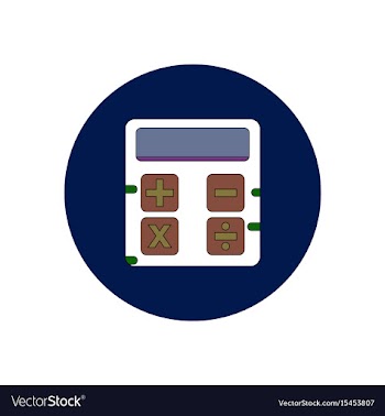 In flat design of calculator vector image