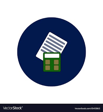 In flat design of calculator vector image