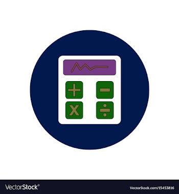 In flat design of calculator vector image