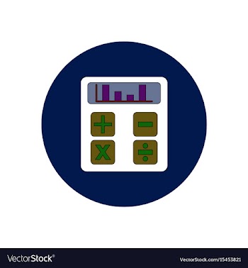 In flat design of calculator vector image