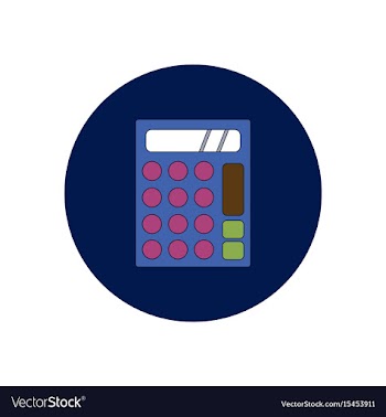 In flat design of calculator vector image