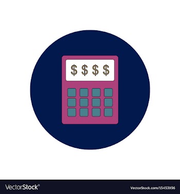 In flat design of calculator vector image