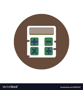 In flat design of calculator vector image