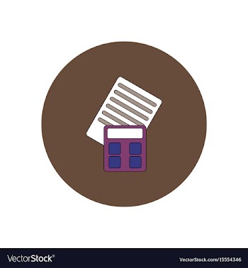 In flat design of calculator vector image