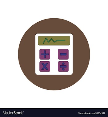 In flat design of calculator vector image