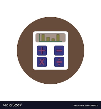 In flat design of calculator vector image