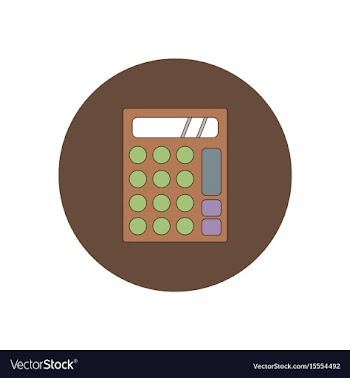 In flat design of calculator vector image