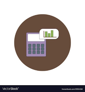 In flat design of calculator vector image
