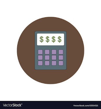 In flat design of calculator vector image