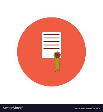 In flat design of Certificate vector image
