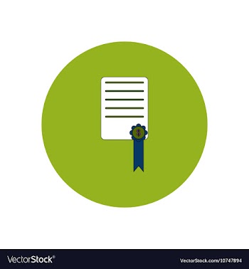 In flat design of Certificate vector image