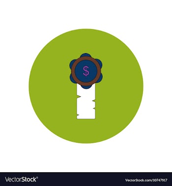 In flat design of Certificate vector image