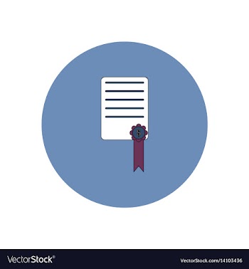 In flat design of certificate vector image