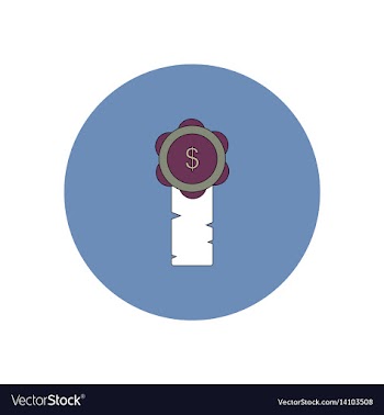 In flat design of certificate vector image
