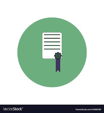 In flat design of certificate vector image