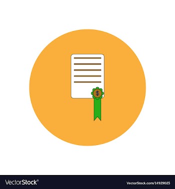 In flat design of certificate vector image
