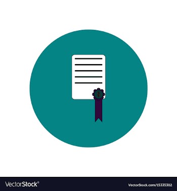 In flat design of certificate vector image