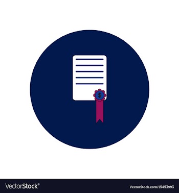In flat design of certificate vector image