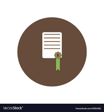 In flat design of certificate vector image
