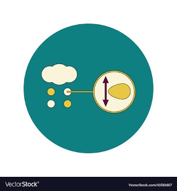 In flat design of cloud and vector image