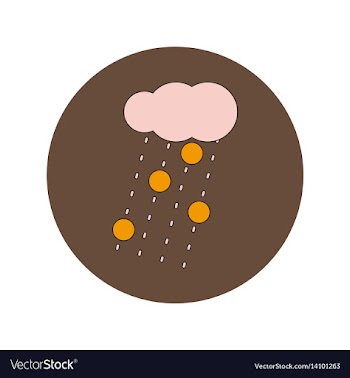 In flat design of cloud and vector image