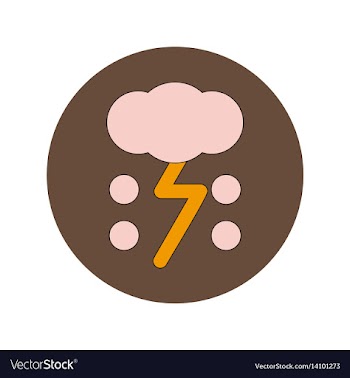 In flat design of cloud and vector image