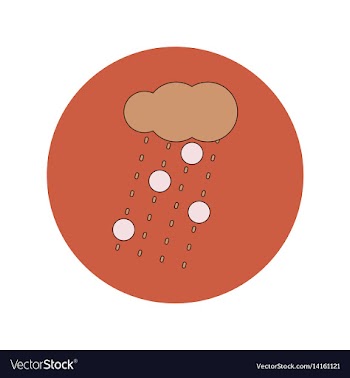 In flat design of cloud and vector image
