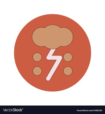 In flat design of cloud and vector image