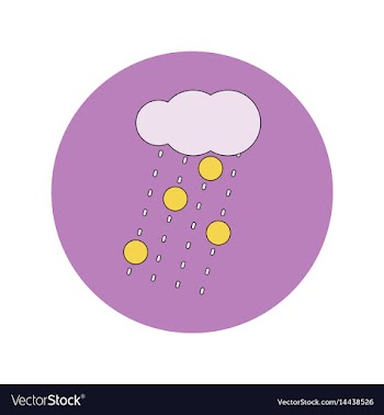 In flat design of cloud and vector image