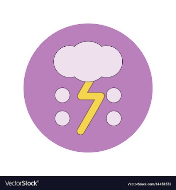 In flat design of cloud and vector image