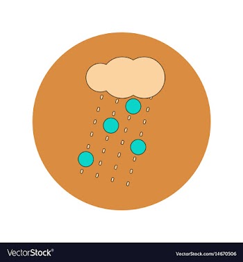 In flat design of cloud and vector image