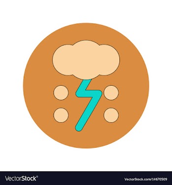 In flat design of cloud and vector image