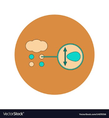 In flat design of cloud and vector image