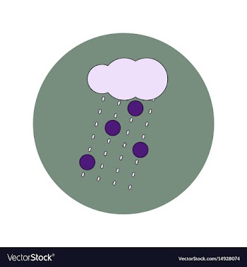 In flat design of cloud and vector image