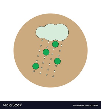 In flat design of cloud and vector image