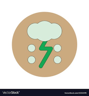 In flat design of cloud and vector image