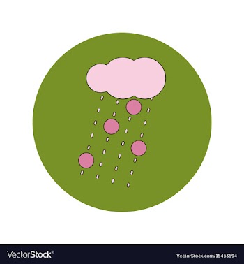 In flat design of cloud and vector image