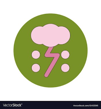 In flat design of cloud and vector image